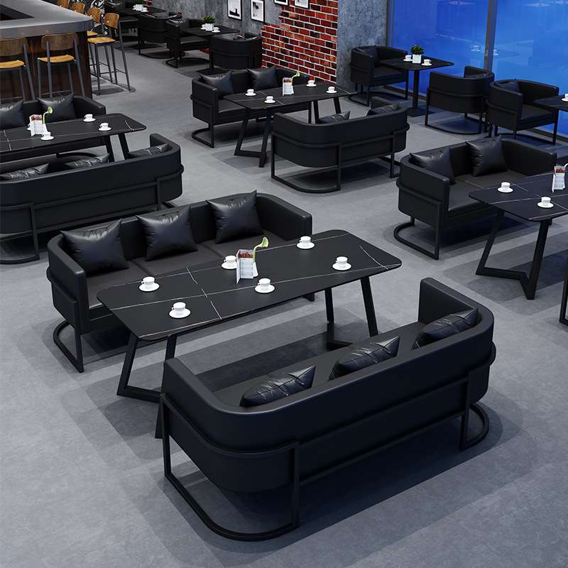 餐饮家具西餐厅桌椅酒吧桌椅奶茶店酒吧ktv小酒馆卡座沙发靠墙