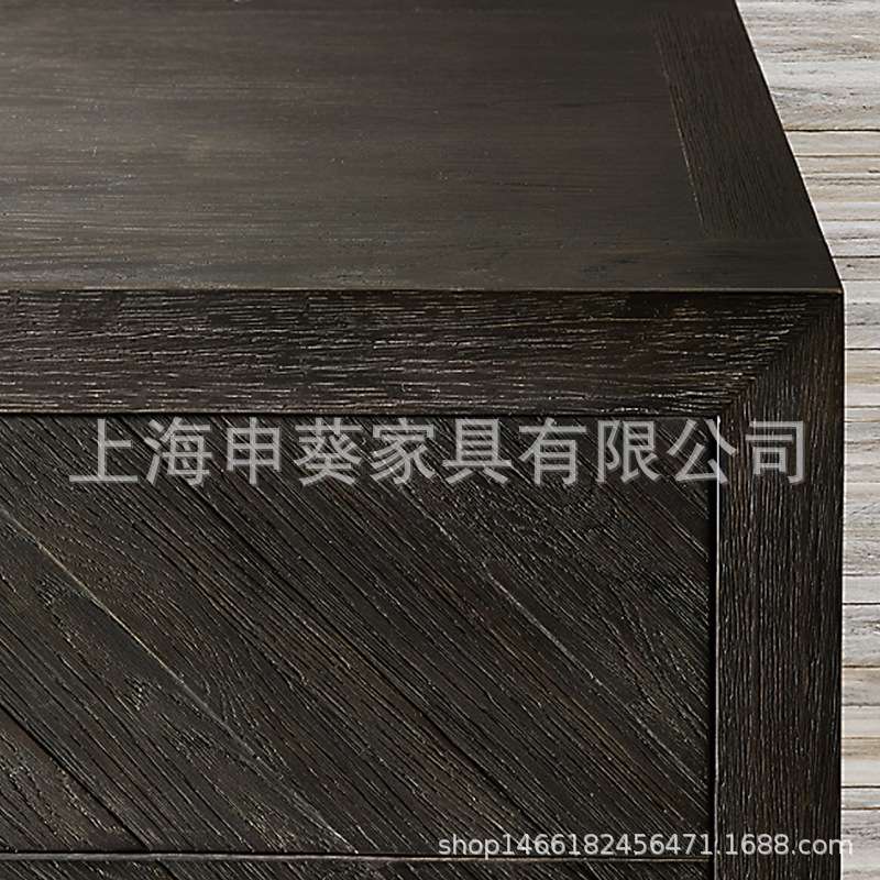 美式乡村客厅实木斗柜后现代轻奢新古典餐厅餐边柜玄关柜家具制做