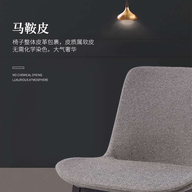 厂家直供北欧轻奢家用餐椅 网红现代简约餐厅无扶手带靠背椅子