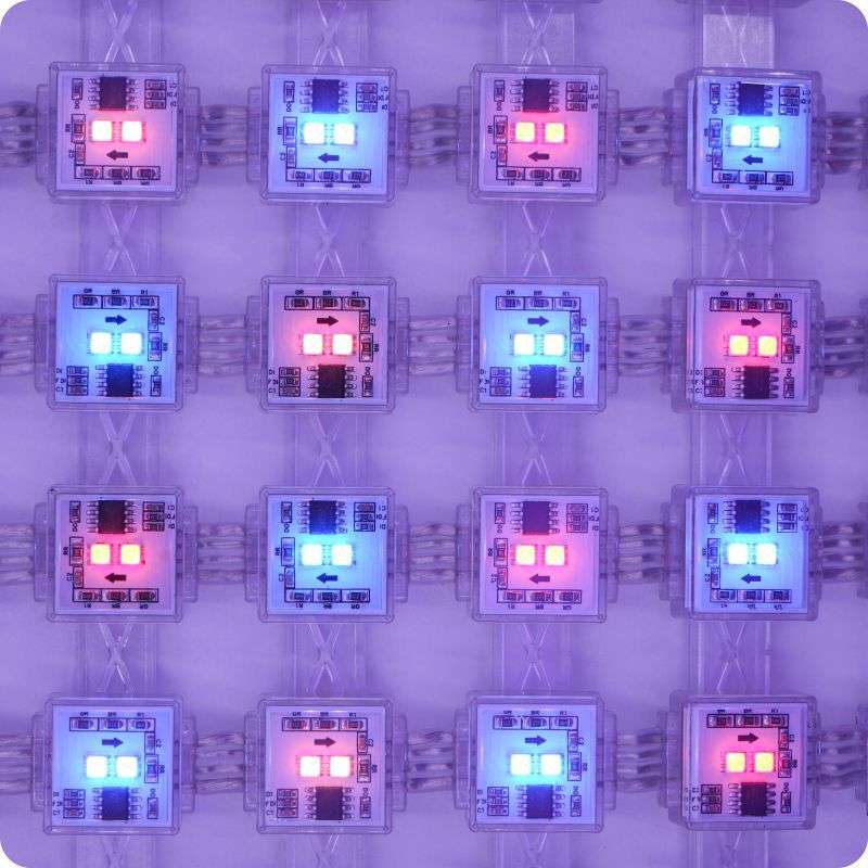 LED网格屏H2020双灯P62.5柔性透明天花像素广告显示屏厂家