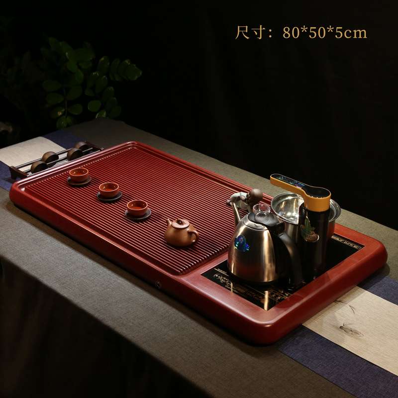 德国电木茶盘家用茶盘套装带电磁炉全自动一体泡茶具简约茶台大号