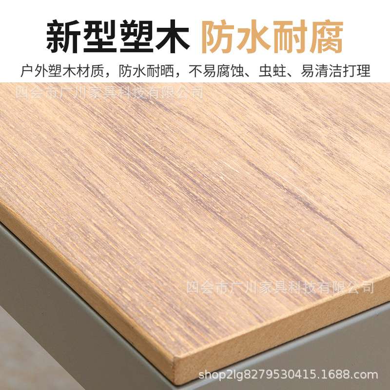户外庭院桌椅塑木桌面编制仿藤椅塑木桌楼顶露台阳台花园劳斯椅