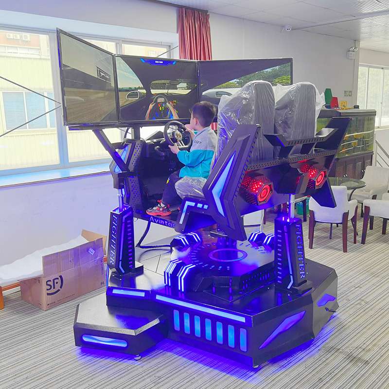 游乐场大型商用三轴三屏动感赛车VR模拟驾驶体感电玩游乐设备厂家