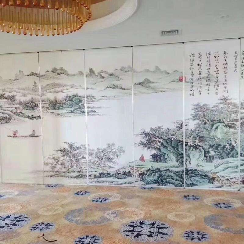 移动活动屏风 餐厅办公室宴会厅铝合金隔断墙厂家供应