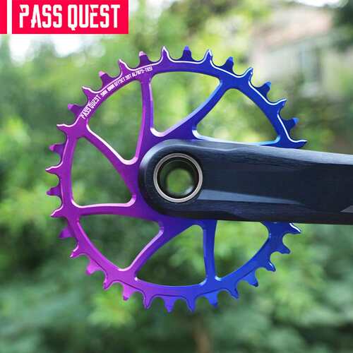 PASS QUEST 自行车0偏炫彩 m8100 7100直装正负齿盘片山地单盘