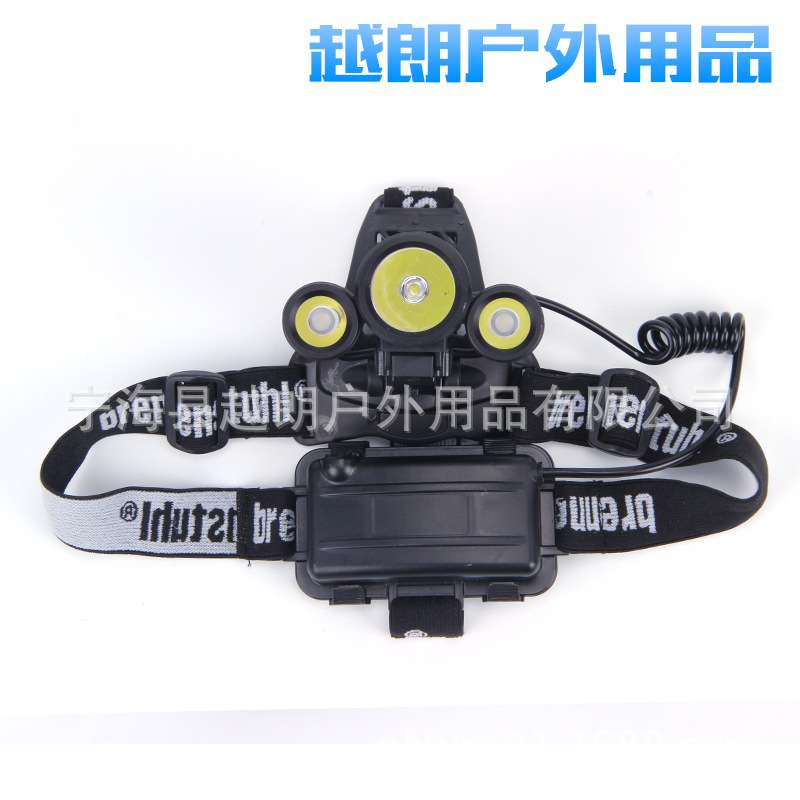 厂家供应 强光双用头灯自行车灯 3灯充电自行车灯头灯