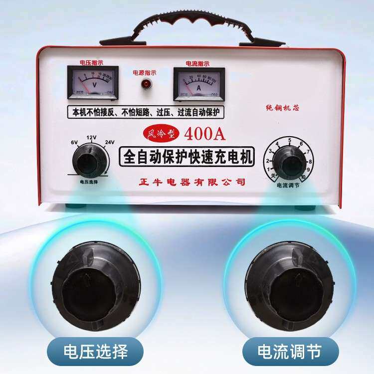 蓄电池充电机保护快速脉冲机械大功率纯铜6v12v24v汽车电瓶充电器