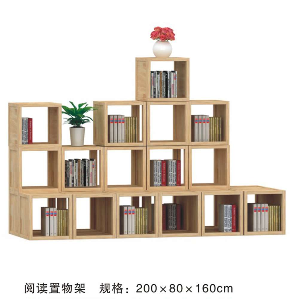厂家直销幼儿园儿童阅读区角置物架书架走廊实木植物架自由组合柜