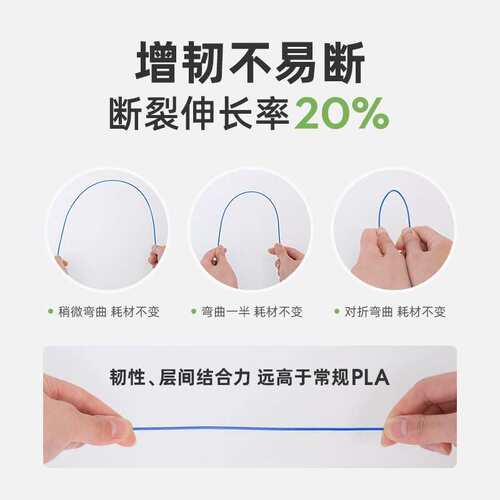易生eSUN PLA+ 高韧性3D打印机耗材FDM环保材料线条1KG 1.75mm
