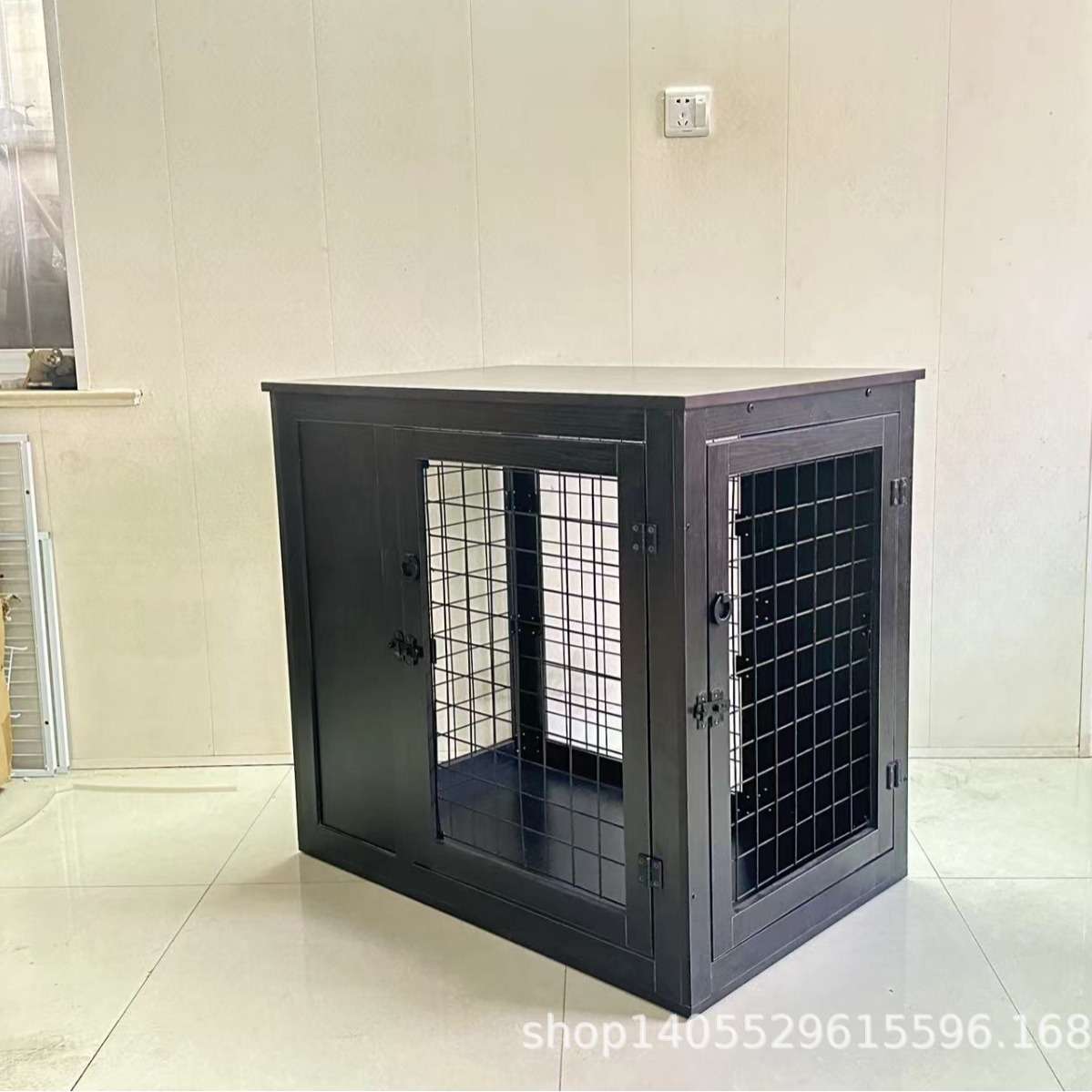 宠物狗木制家用宠物犬舍带门中号狗笼室内狗窝狗屋简约厂家直批