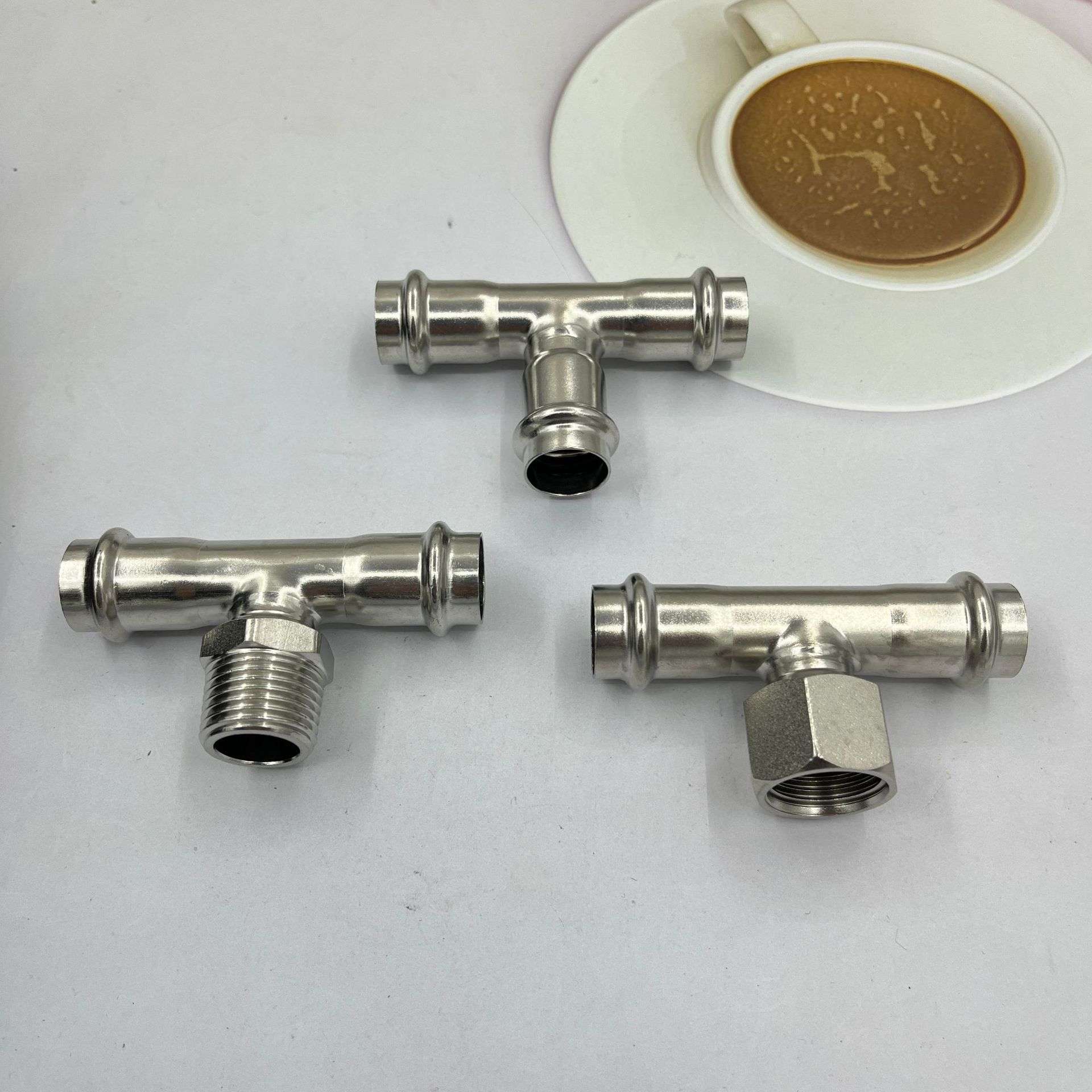 304弯头双卡压式不锈钢管件卫生级管件薄壁不锈钢卡压管件转接头