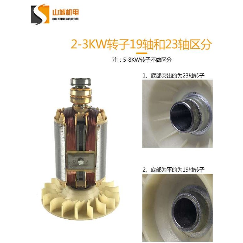 柴油汽油发电机定子转子总成2/3KW5kw/8千瓦单相线圈配件线圈