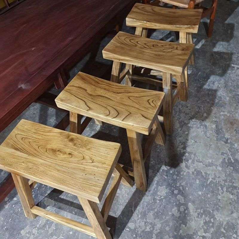 老榆木长板凳实木条凳饭店家用餐凳茶桌凳原木免漆白茬简约换Tω