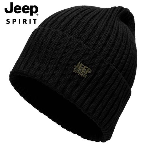 JEEP SPIRIT吉普帽子男士毛线帽秋冬防风护耳保暖针织帽防寒冬帽