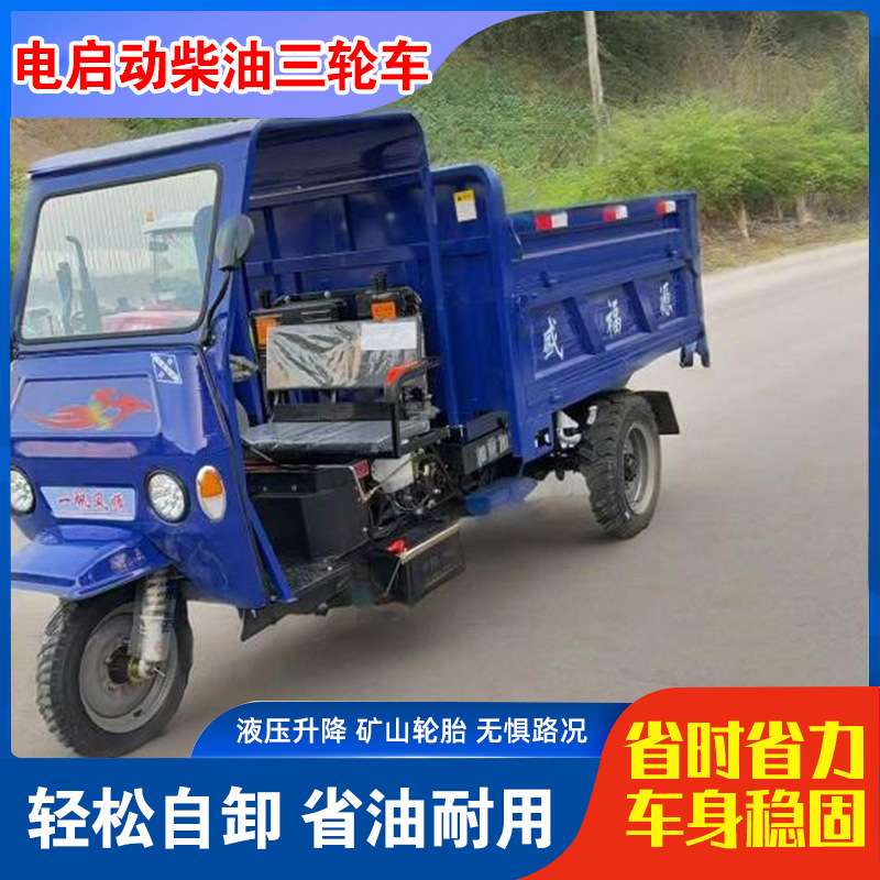 柴油三轮车农用自卸载重爬坡王建筑工地自卸车大功率运输粮食