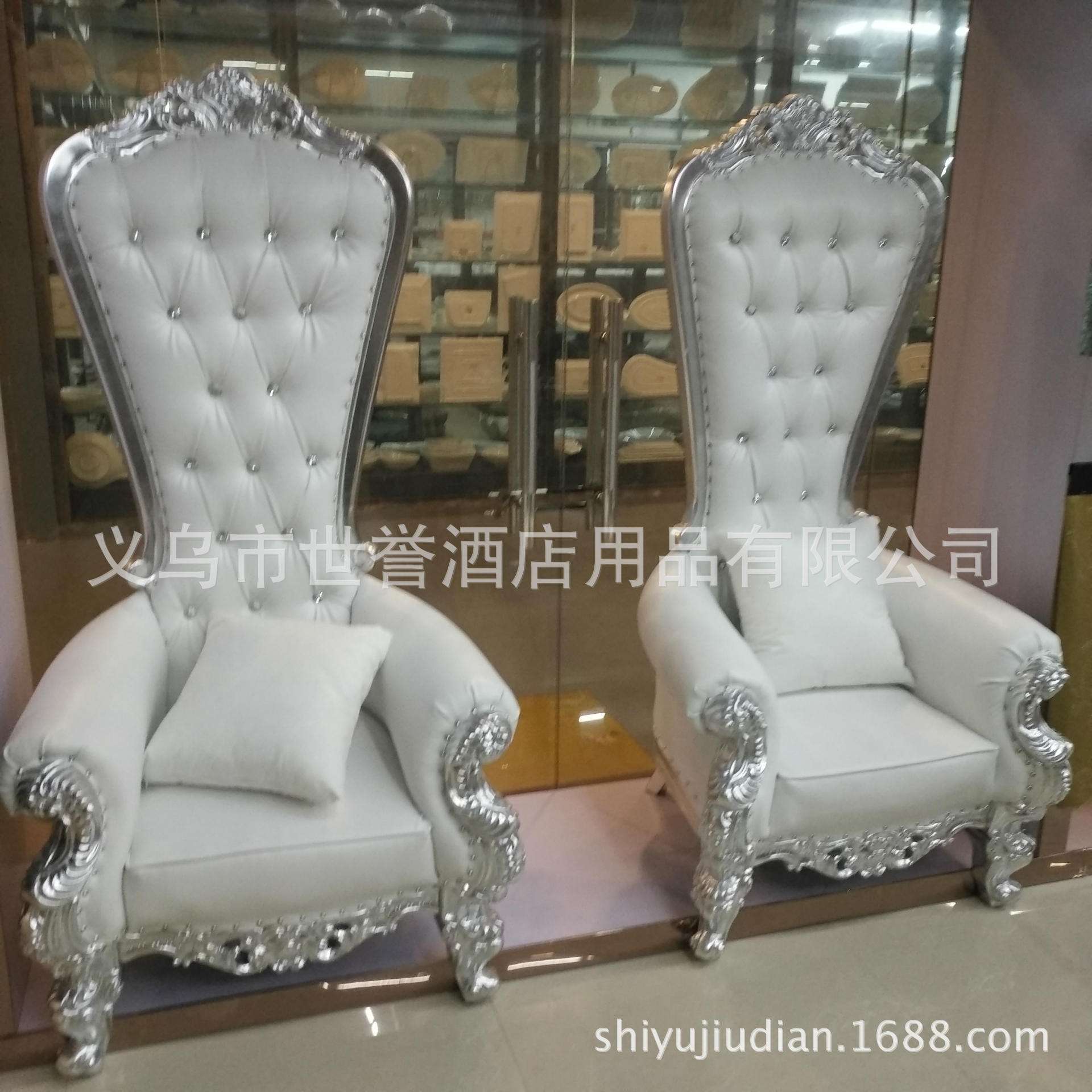 国外新郎新娘椅 欧式婚礼形象椅 酒店大堂接待椅 高靠背公主沙发