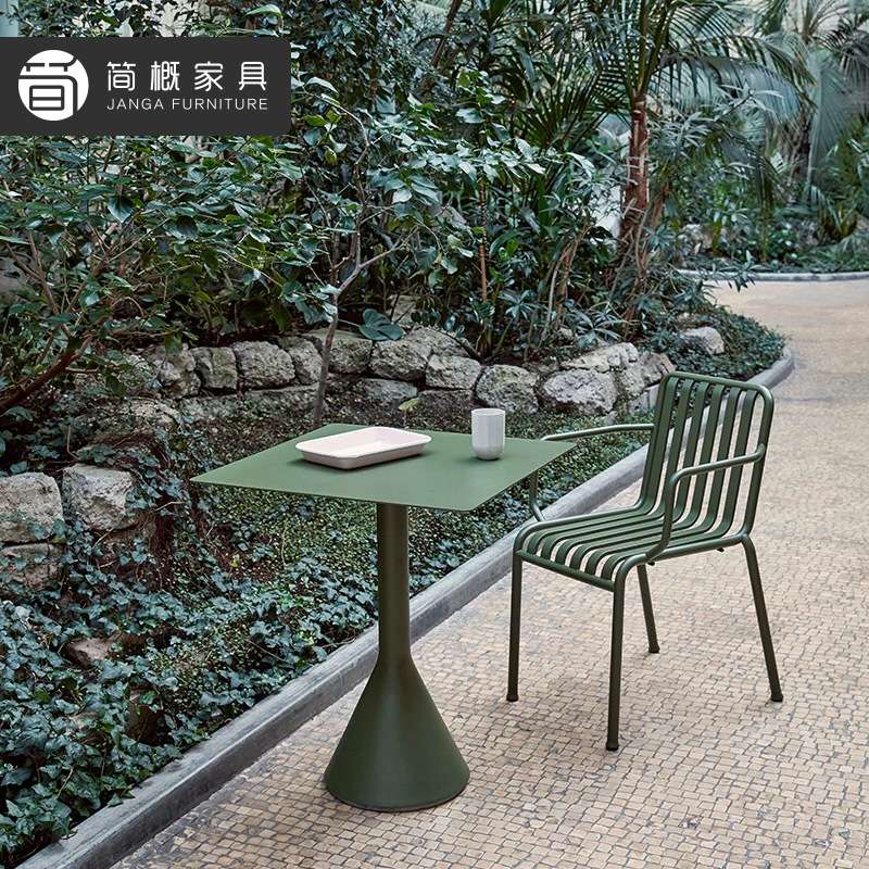 别墅花园下午茶桌椅户外民宿庭院花园金属茶几防水防晒奶茶店桌椅