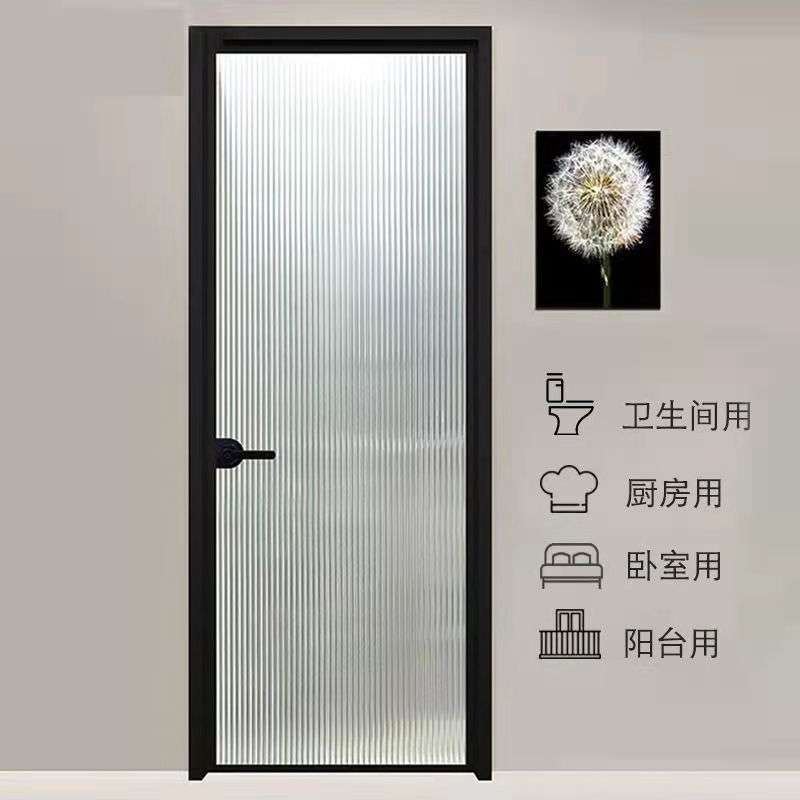 厕所门卫生间门门框门套卫生间门钛镁铝合金全套简易玻璃门供应厂