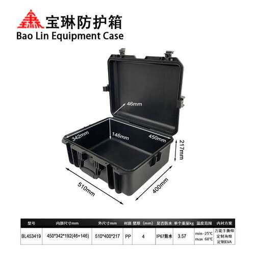 厂家塑料工具箱防护箱 手提箱子PP塑料箱手提多种颜色多规格