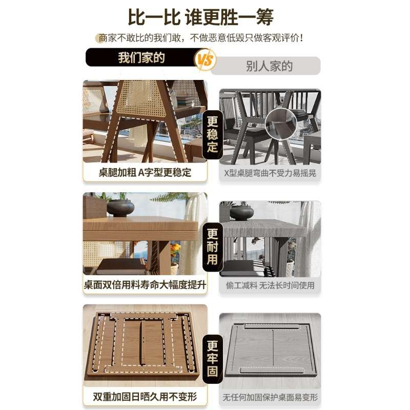 阳台小桌椅三件套实木一桌二椅创意休闲喝茶桌椅组合小户型