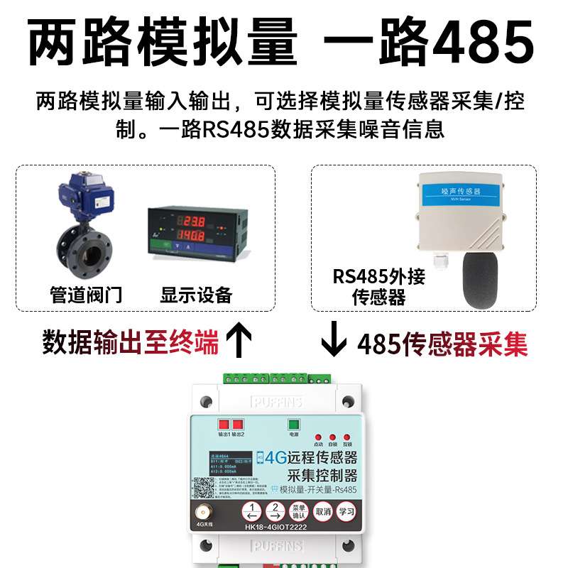 4G噪声检测远程控制开关工业级高精密变送器噪音分贝仪噪音测量器