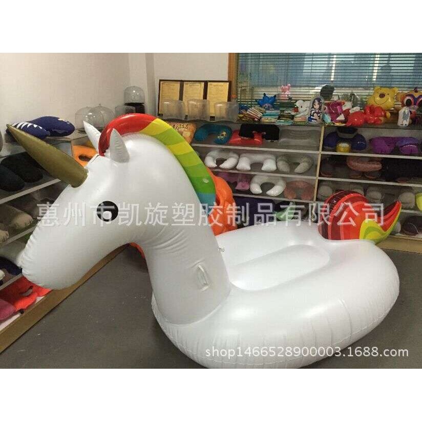 充气独角兽浮排PVC独角兽坐骑190cm独角兽充气坐骑现货户外充气式