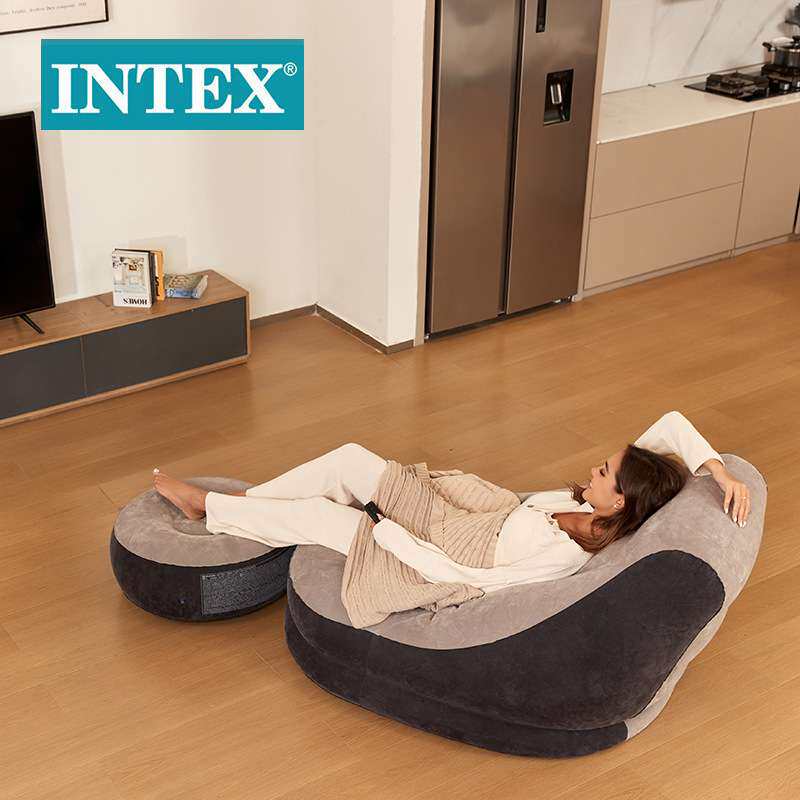 INTEX 68564充气沙发成人单人懒人休闲沙发床午休躺椅现代简约