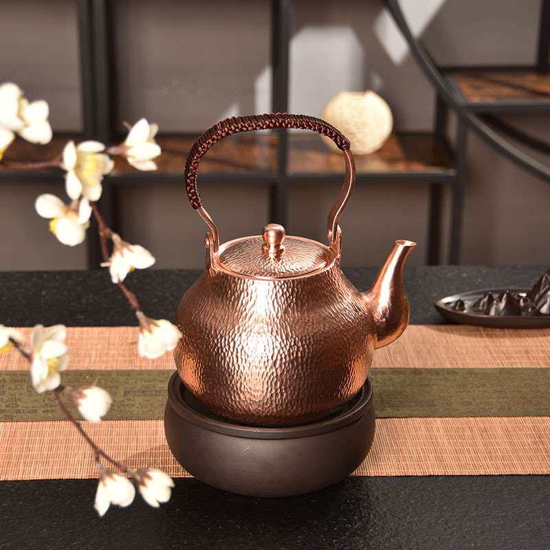 铜六福纯紫铜壶 烧水壶 铜茶壶 纯手工加厚型
