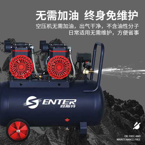 胜斯特无油空压机220380v家用小型木工喷漆汽修高压气泵打气泵