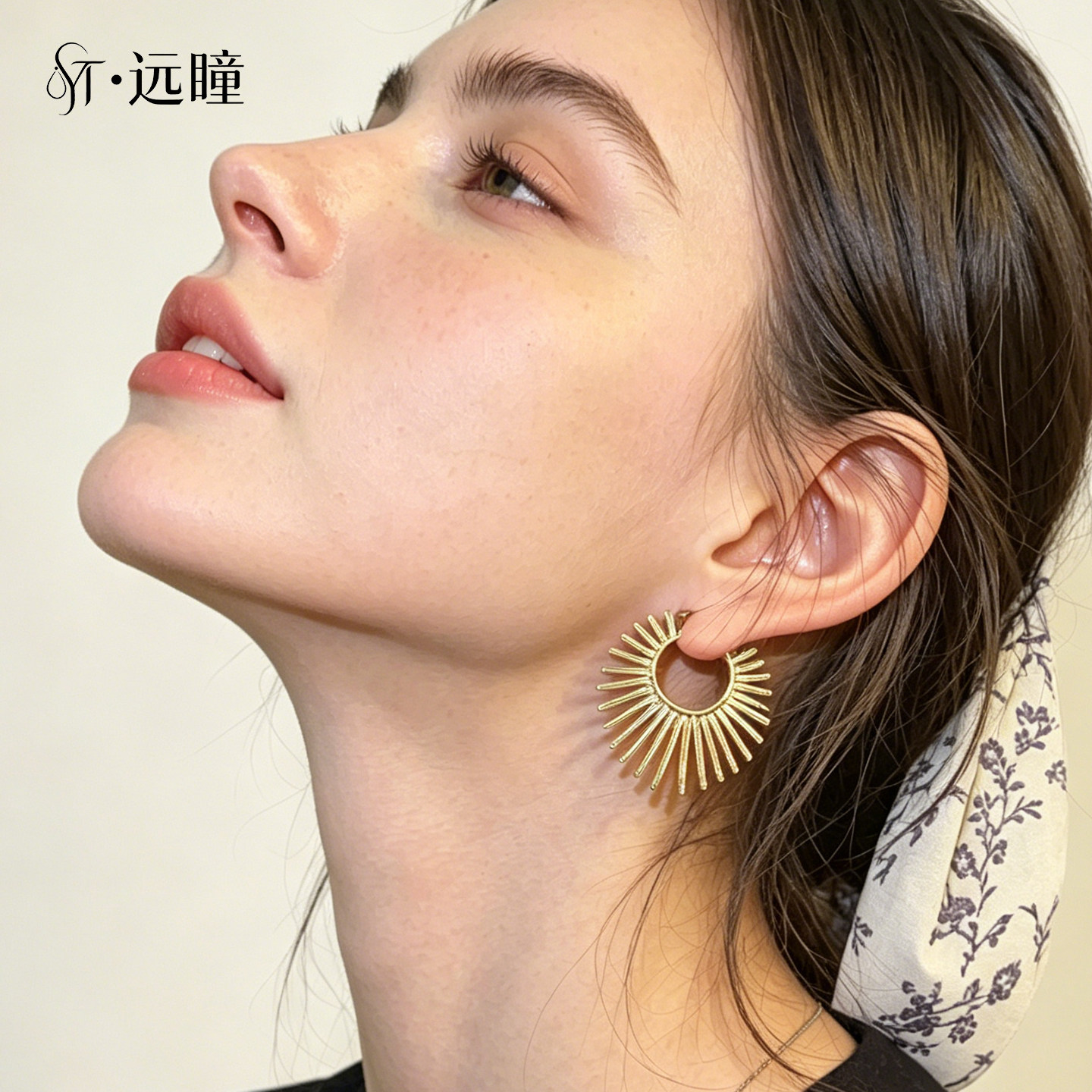 希腊神话中古太阳花耳环新款
