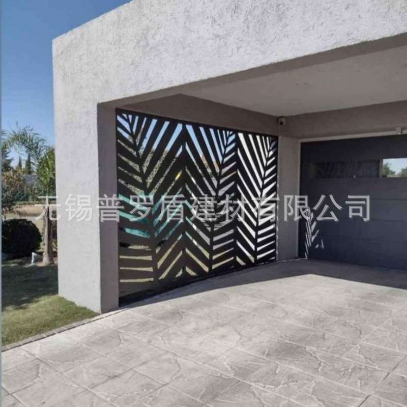 cnc钢板户外防护栏杆雕花别墅隔断 镂空围墙 镀锌板装饰切割护栏