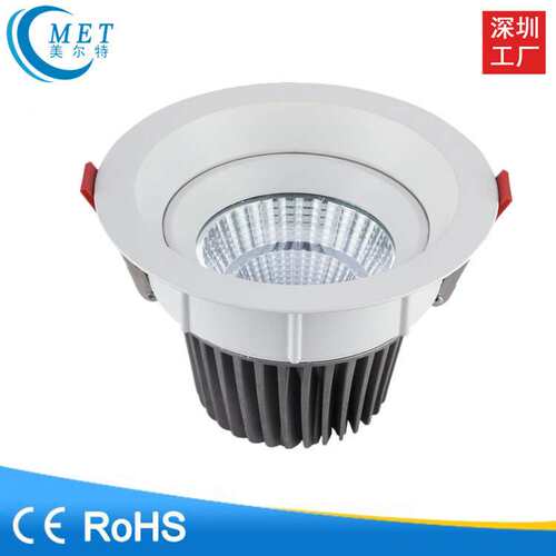 厂家直销 可调角度cob筒灯 可调光cob射灯嵌入式7W12W14W24W