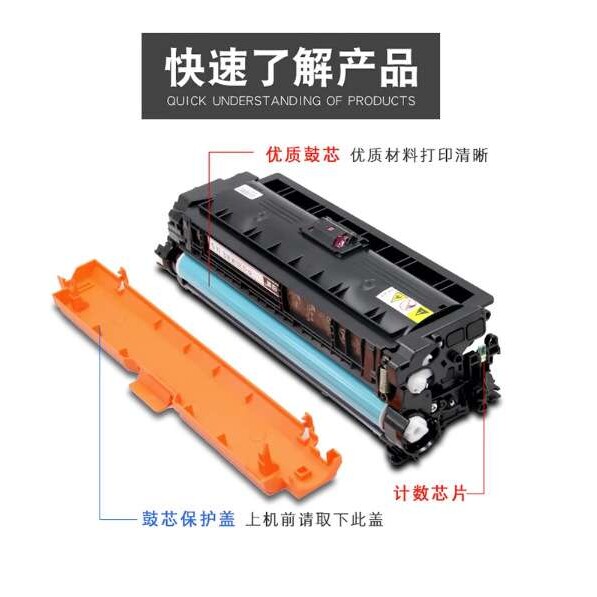 适用CP5225硒鼓cp5225dn hp307A CE740打印机墨盒CE741粉盒CP5220