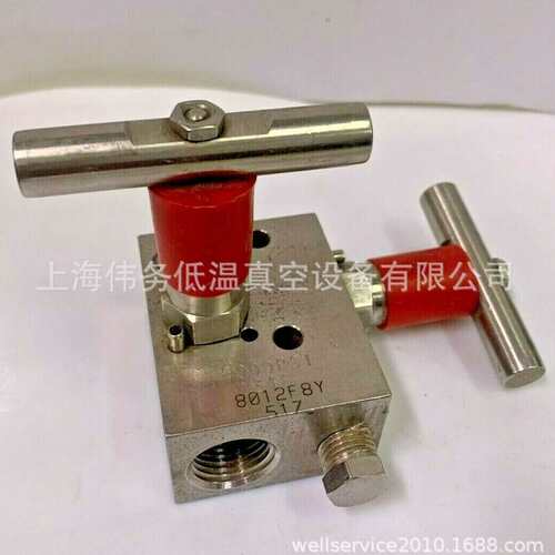 HOKE 8012F8Y SS316 2-Way Manifold Valve 12 NPT 0-6000 PSI
