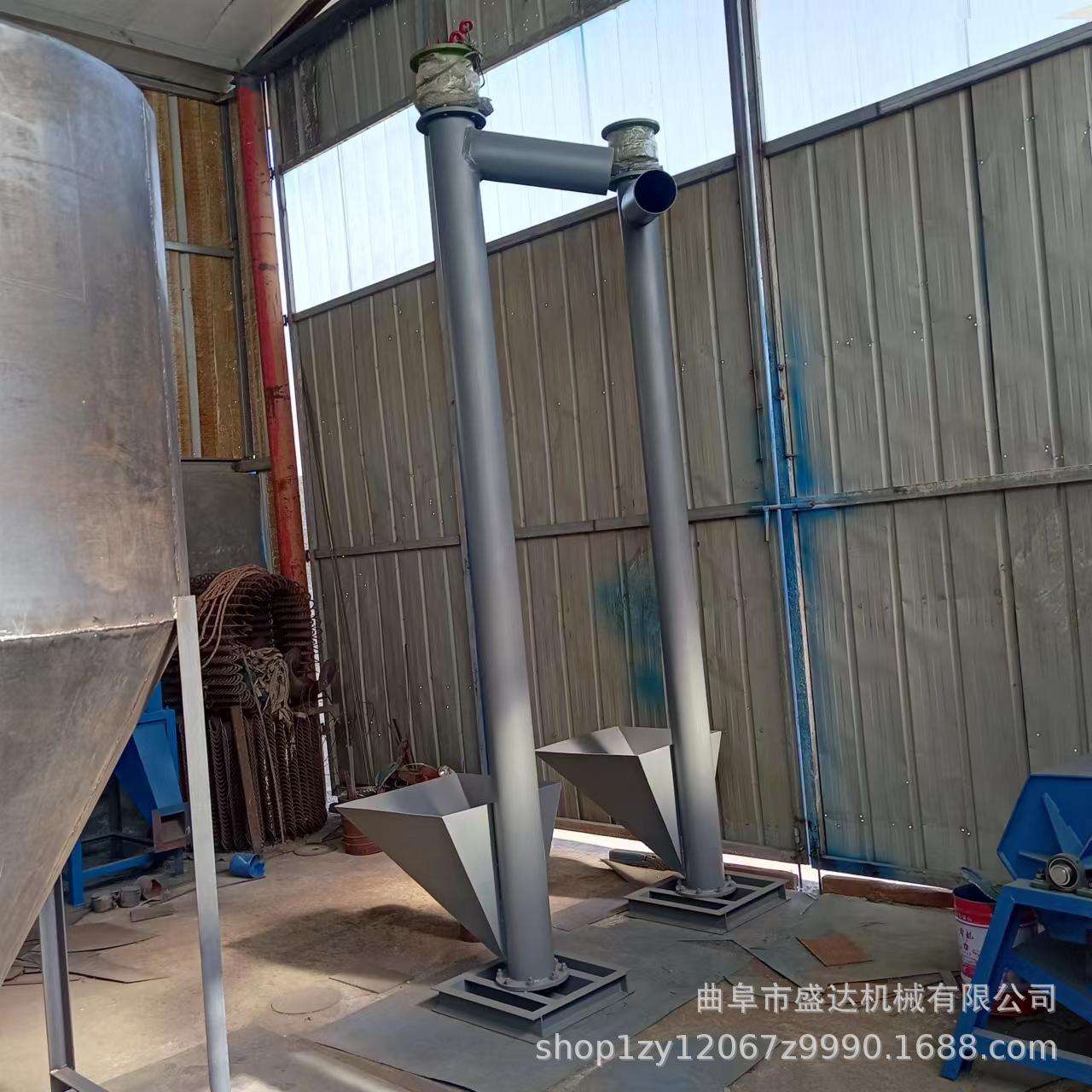 供应165管径小型弹簧蛟龙提升机倾斜爬坡自动化蛟龙上料机