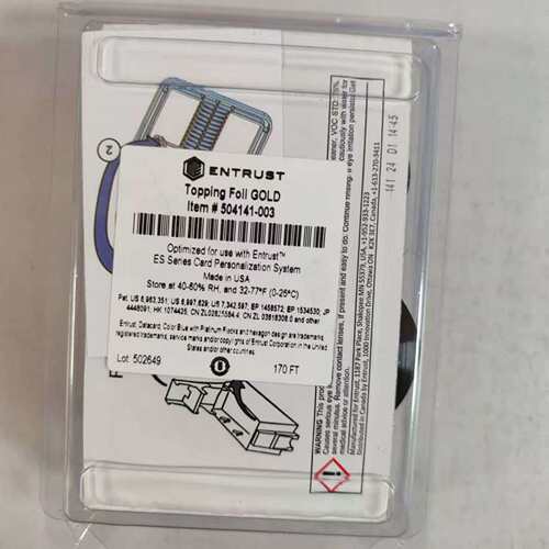 Entrust DS4-ES1金融卡凸字机专用 金色带504141-003 银行金融卡