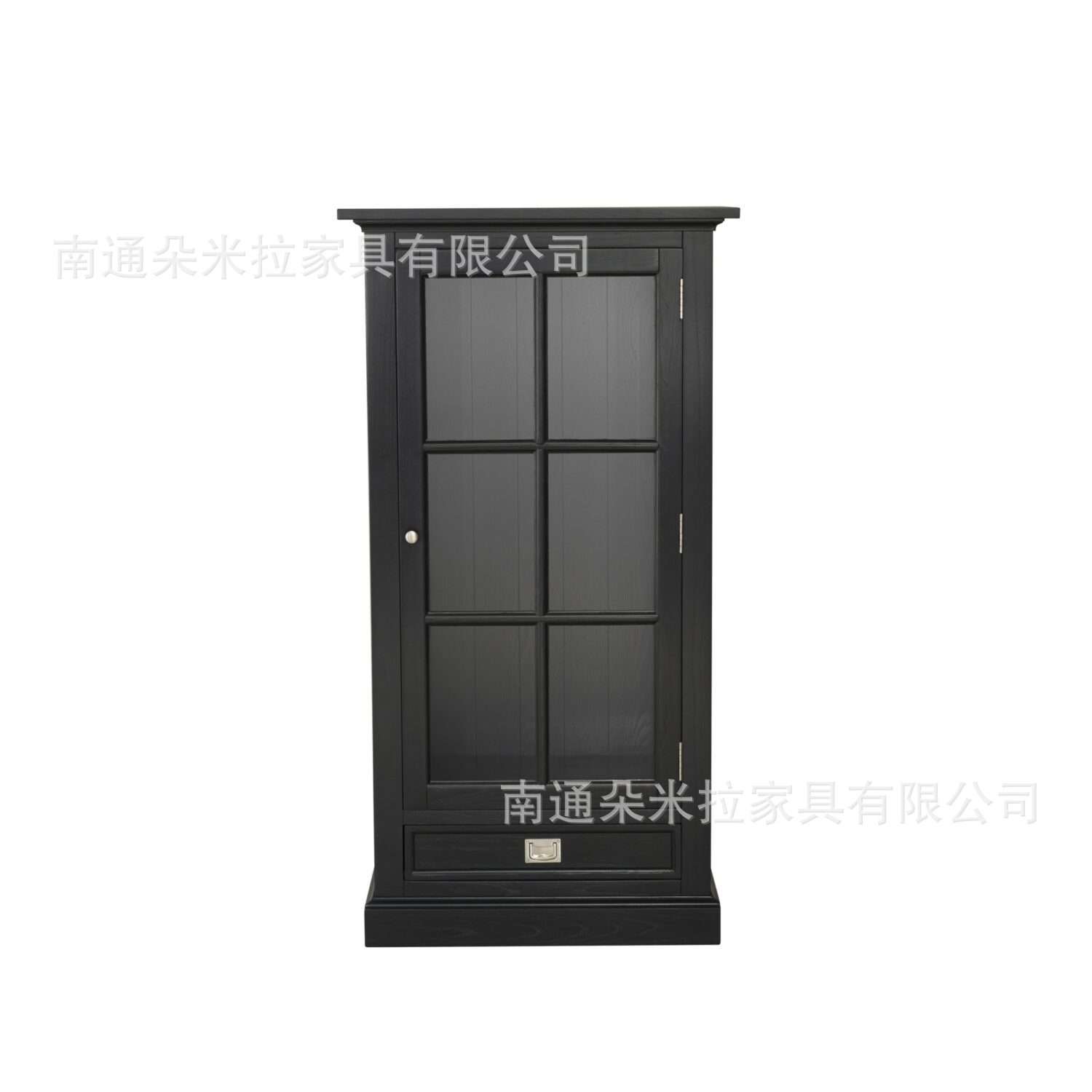 RH美式实木客厅展示柜储物柜书房书柜高端豪华展示柜