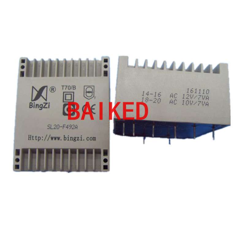 BingZi T70/B SL20-F492A 输入220V 输出16V 12V 10VA 兵字变压器