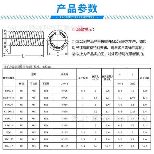 316不锈钢压板螺钉圆头钣金压铆螺丝FHS-M5-8-12-15-18-20-25-30