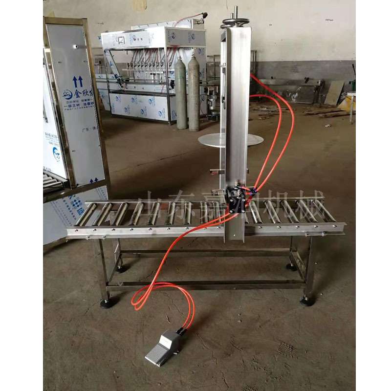 防冻液桶压盖机 中桶塑料桶封盖机 气动手动压盖机