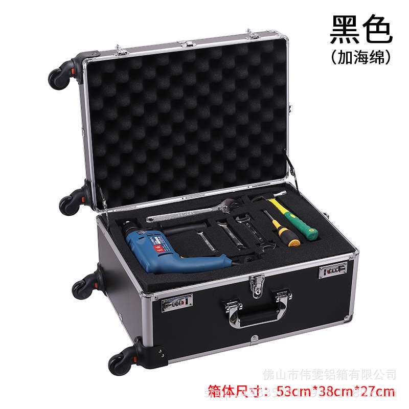 029-1铝合仪器箱万向轮箱子铝箱摄影箱登机箱样品展示箱厂家做