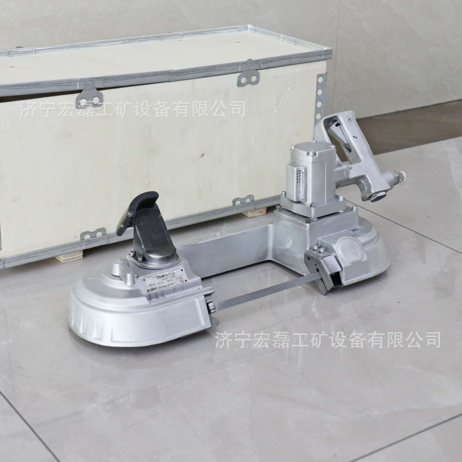 手持式气动带锯钢管钢丝无火花线锯机矿用FDJ-120气动切割带式锯