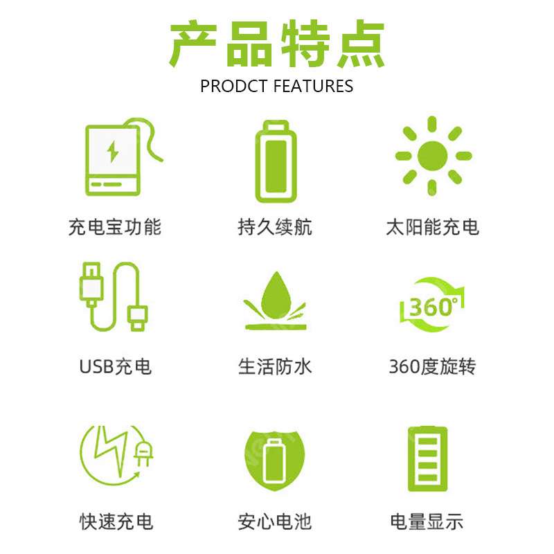 跨境新款太阳能投光灯户外防水家用强光照明灯投射灯超高亮泛光灯