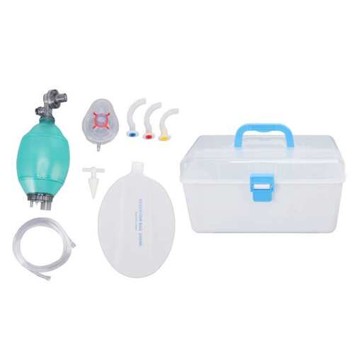 成人PVC简易复苏器 绿色 带中空口咽通道 开口器  出口贸易