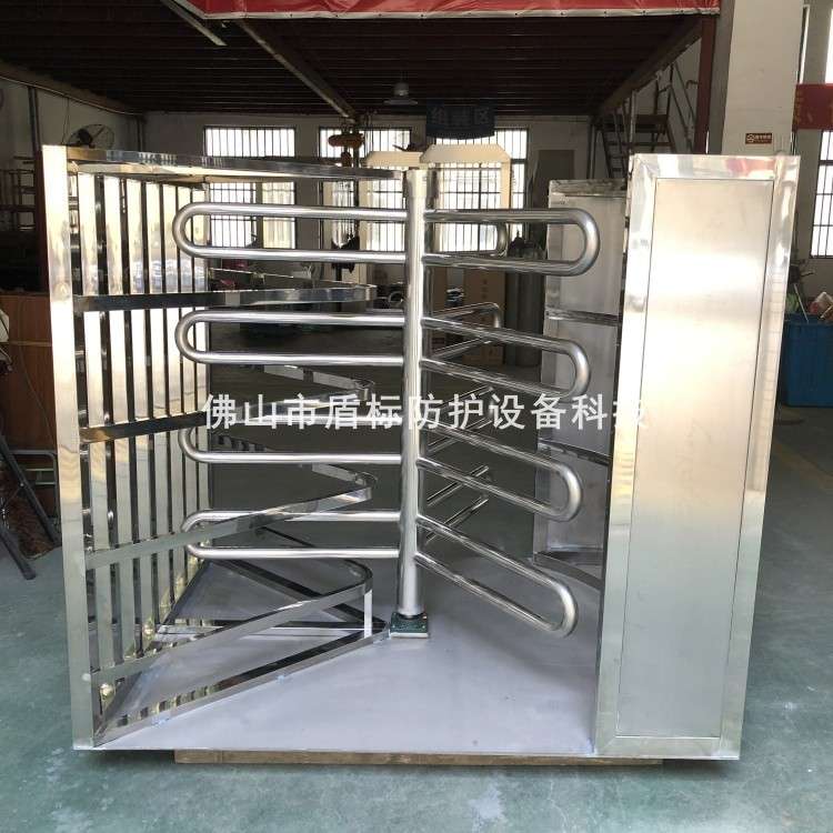 车站不锈钢手动单向转闸 人行通道单向出入口 单向通行栅栏半高门