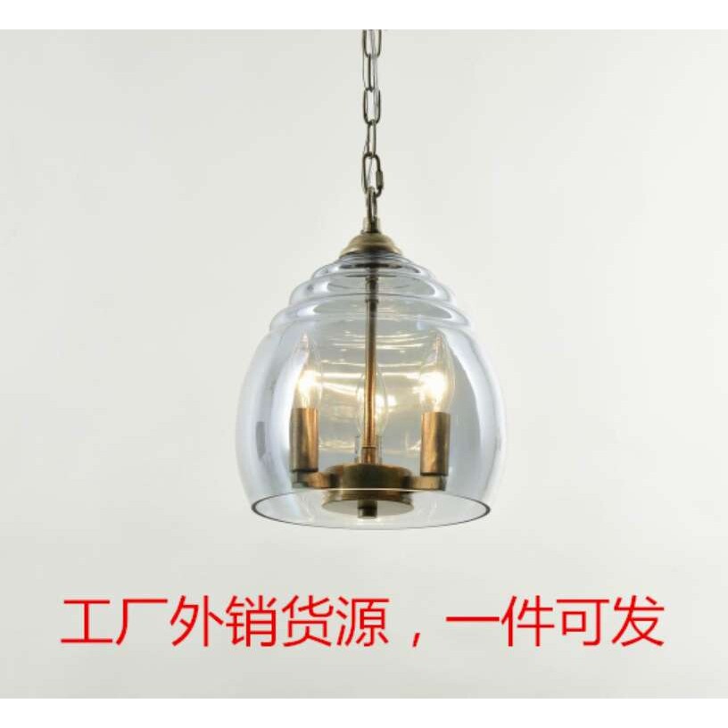 三头玻璃吊灯北欧后现代简约餐厅酒吧创意咖啡厅灯饰极简轻奢