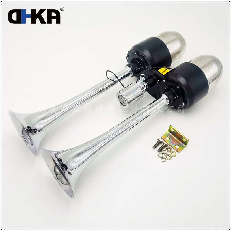 DHKA亚冠-AS141现货 12V/24V双管电控气喇叭 带双储气罐 延音