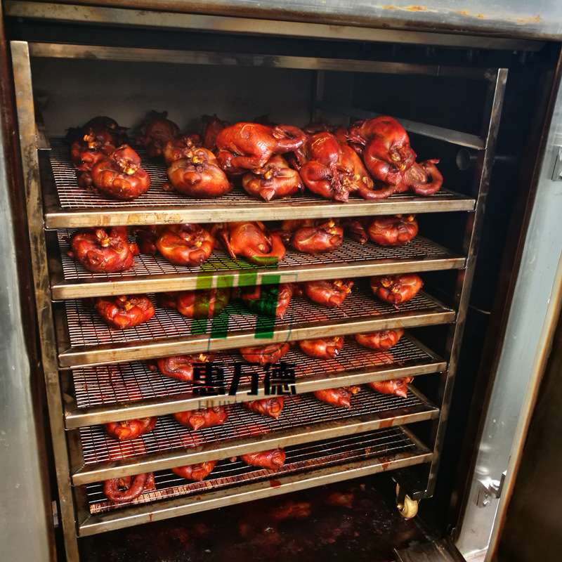 熟食店熏鸡骨架糖熏炉 厂家 全自动烧鸡烧肉上色机器诸城