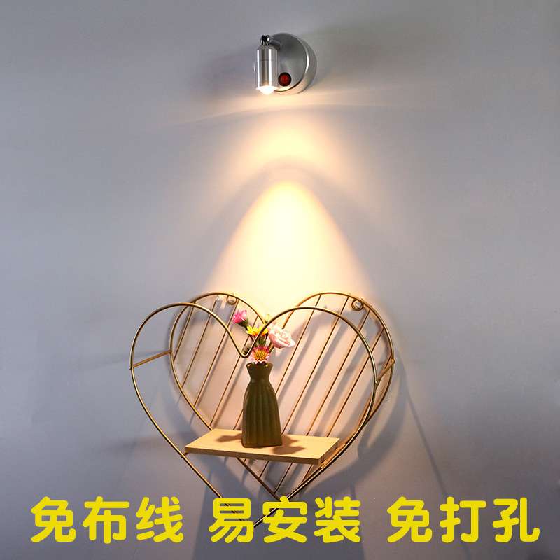 电池款射灯免接线免打孔1w3w柜子迷你可移动小山丘led展柜射灯无