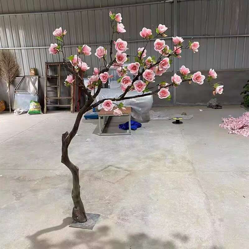 仿真玉兰花树大型落地橱窗装饰花艺软装假树室内商场摄影摆件